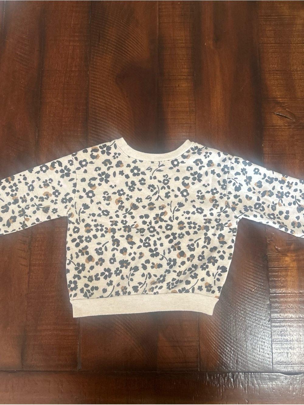 Garanimals Cream Leopard Print Sweatshirt with Brown and Gray Spots